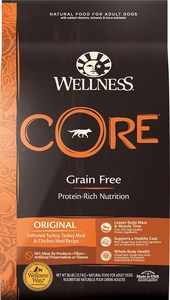 Wellness CORE Grain-Free Original Deboned Turkey, Turkey Meal & Chicken Meal Receipe Dry Dog Food